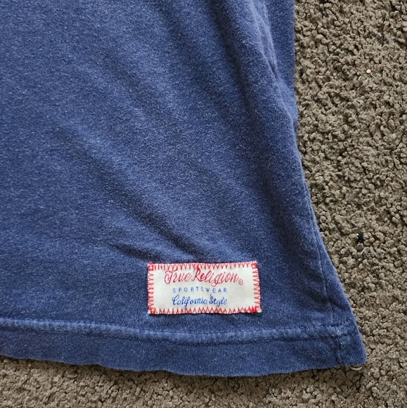 Vintage Blue True Religion Tee, Men's M - Picture 7 of 8